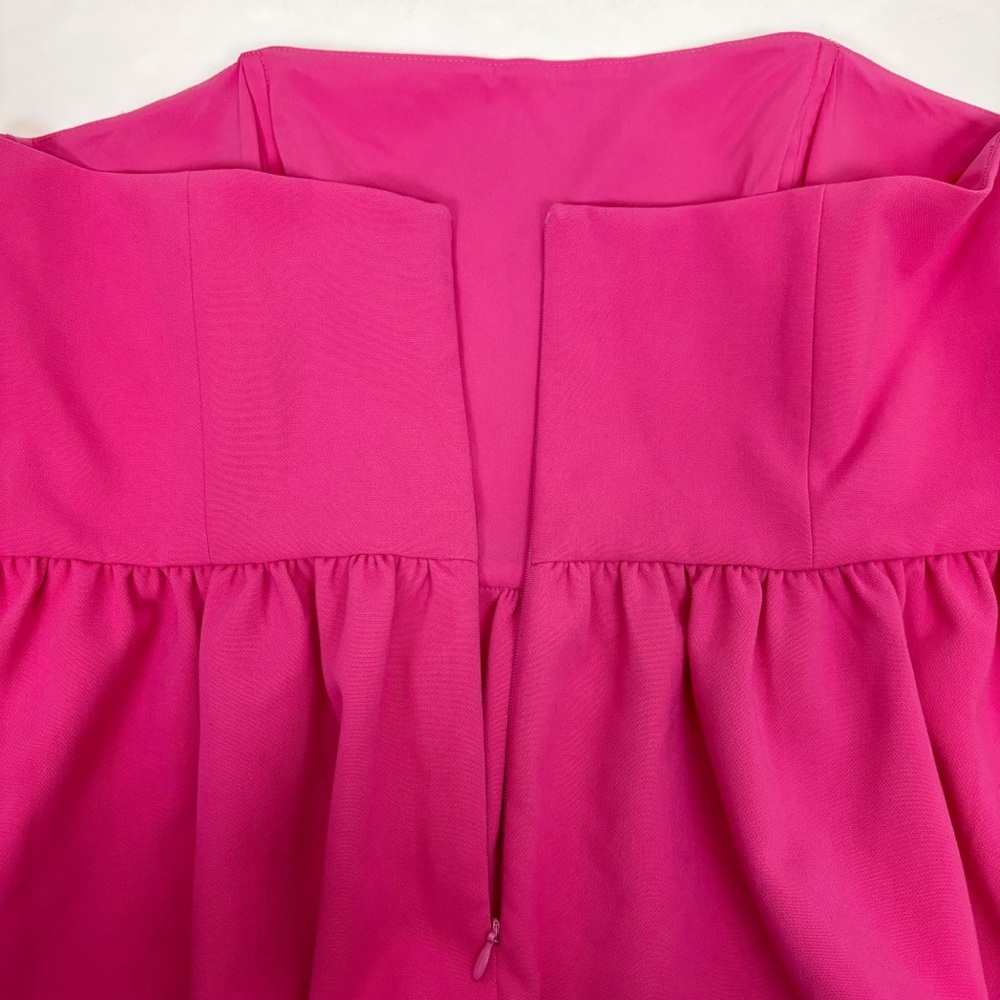 French Connection Whisper Strapless Peplum Top Size 12 - Picture 4 of 9